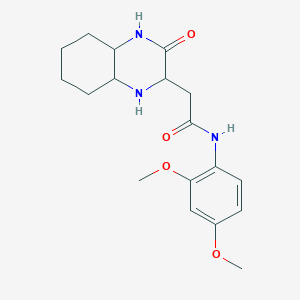 molecular formula C18H25N3O4 B4764443 N-(2,4-dimethoxyphenyl)-2-(3-oxodecahydro-2-quinoxalinyl)acetamide 