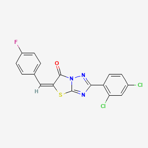molecular formula C17H8Cl2FN3OS B4764468 2-(2,4-dichlorophenyl)-5-(4-fluorobenzylidene)[1,3]thiazolo[3,2-b][1,2,4]triazol-6(5H)-one 