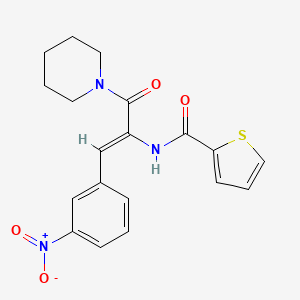 N-[2-(3-nitrophenyl)-1-(1-piperidinylcarbonyl)vinyl]-2-thiophenecarboxamide
