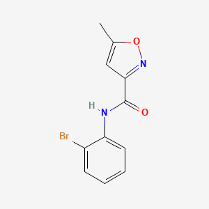 molecular formula C11H9BrN2O2 B4764509 N-(2-bromophenyl)-5-methyl-3-isoxazolecarboxamide 