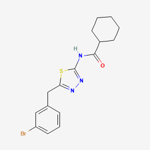 molecular formula C16H18BrN3OS B4764513 N-[5-(3-bromobenzyl)-1,3,4-thiadiazol-2-yl]cyclohexanecarboxamide 