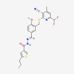 N'-[3-({[3-cyano-6-(difluoromethyl)-4-methyl-2-pyridinyl]thio}methyl)-4-methoxybenzylidene]-5-propyl-3-thiophenecarbohydrazide