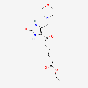 molecular formula C16H25N3O5 B4764540 ethyl 6-[5-(4-morpholinylmethyl)-2-oxo-2,3-dihydro-1H-imidazol-4-yl]-6-oxohexanoate 