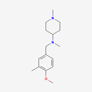 molecular formula C16H26N2O B4764550 N-(4-methoxy-3-methylbenzyl)-N,1-dimethyl-4-piperidinamine 