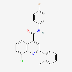 molecular formula C23H16BrClN2O B4764577 N-(4-bromophenyl)-8-chloro-2-(2-methylphenyl)-4-quinolinecarboxamide 