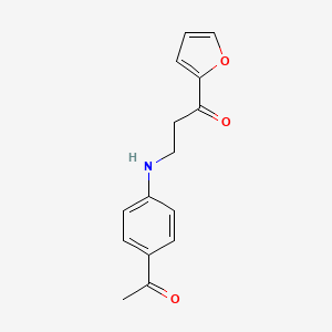 molecular formula C15H15NO3 B4764624 3-[(4-acetylphenyl)amino]-1-(2-furyl)-1-propanone 