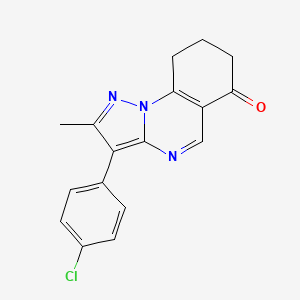 molecular formula C17H14ClN3O B4764631 3-(4-chlorophenyl)-2-methyl-8,9-dihydropyrazolo[1,5-a]quinazolin-6(7H)-one 