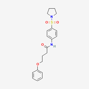 molecular formula C20H24N2O4S B4764637 4-phenoxy-N-[4-(1-pyrrolidinylsulfonyl)phenyl]butanamide 