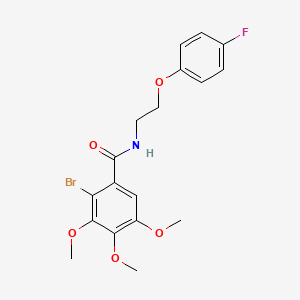 molecular formula C18H19BrFNO5 B4764665 2-bromo-N-[2-(4-fluorophenoxy)ethyl]-3,4,5-trimethoxybenzamide 