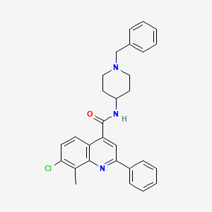 N-(1-benzyl-4-piperidinyl)-7-chloro-8-methyl-2-phenyl-4-quinolinecarboxamide