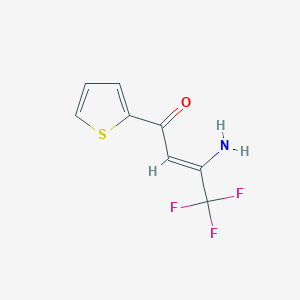 molecular formula C8H6F3NOS B4764679 3-amino-4,4,4-trifluoro-1-(2-thienyl)-2-buten-1-one 