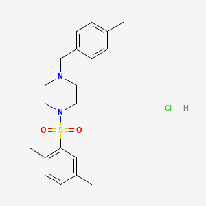 molecular formula C20H27ClN2O2S B4764702 1-[(2,5-dimethylphenyl)sulfonyl]-4-(4-methylbenzyl)piperazine hydrochloride 