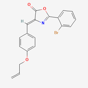 molecular formula C19H14BrNO3 B4764714 4-[4-(allyloxy)benzylidene]-2-(2-bromophenyl)-1,3-oxazol-5(4H)-one 