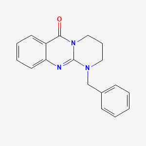 molecular formula C18H17N3O B4764769 1-benzyl-1,2,3,4-tetrahydro-6H-pyrimido[2,1-b]quinazolin-6-one 