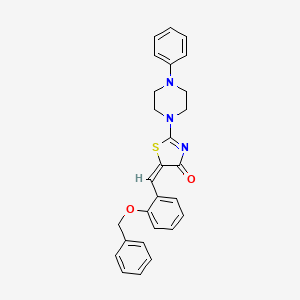 molecular formula C27H25N3O2S B4764770 5-[2-(benzyloxy)benzylidene]-2-(4-phenyl-1-piperazinyl)-1,3-thiazol-4(5H)-one 