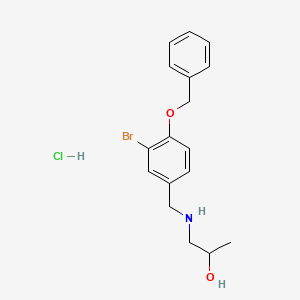molecular formula C17H21BrClNO2 B4764786 1-{[4-(benzyloxy)-3-bromobenzyl]amino}propan-2-ol hydrochloride 