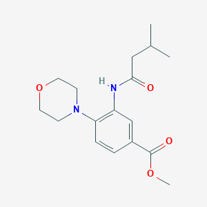 molecular formula C17H24N2O4 B4764792 methyl 3-[(3-methylbutanoyl)amino]-4-(4-morpholinyl)benzoate 