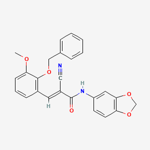N-1,3-benzodioxol-5-yl-3-[2-(benzyloxy)-3-methoxyphenyl]-2-cyanoacrylamide