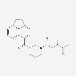 molecular formula C22H24N2O3 B4764840 N-{2-[3-(1,2-dihydro-5-acenaphthylenylcarbonyl)-1-piperidinyl]-2-oxoethyl}acetamide 