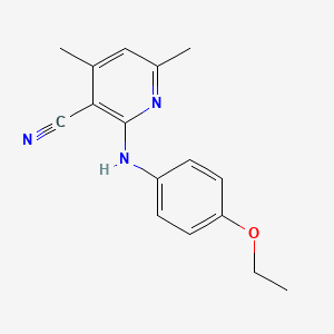 molecular formula C16H17N3O B4764855 2-[(4-ethoxyphenyl)amino]-4,6-dimethylnicotinonitrile 