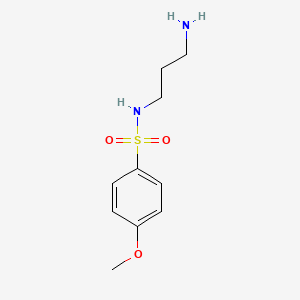 molecular formula C10H16N2O3S B4764859 N-(3-aminopropyl)-4-methoxybenzenesulfonamide 
