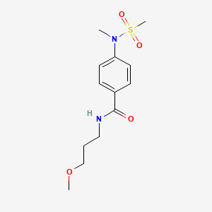 molecular formula C13H20N2O4S B4764874 N-(3-methoxypropyl)-4-[methyl(methylsulfonyl)amino]benzamide 