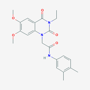 N-(3,4-dimethylphenyl)-2-(3-ethyl-6,7-dimethoxy-2,4-dioxo-3,4-dihydro-1(2H)-quinazolinyl)acetamide