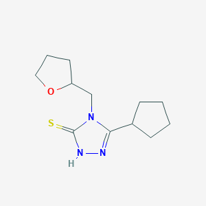 molecular formula C12H19N3OS B4764881 5-cyclopentyl-4-(tetrahydro-2-furanylmethyl)-4H-1,2,4-triazole-3-thiol 