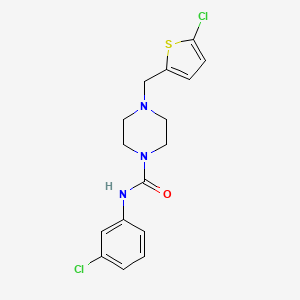 molecular formula C16H17Cl2N3OS B4764886 N-(3-chlorophenyl)-4-[(5-chloro-2-thienyl)methyl]-1-piperazinecarboxamide 