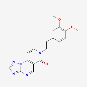 molecular formula C18H17N5O3 B4764894 7-[2-(3,4-dimethoxyphenyl)ethyl]pyrido[3,4-e][1,2,4]triazolo[1,5-a]pyrimidin-6(7H)-one 