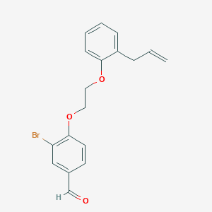 molecular formula C18H17BrO3 B4764932 4-[2-(2-allylphenoxy)ethoxy]-3-bromobenzaldehyde 