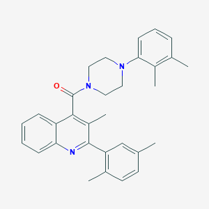 molecular formula C31H33N3O B4764968 2-(2,5-dimethylphenyl)-4-{[4-(2,3-dimethylphenyl)-1-piperazinyl]carbonyl}-3-methylquinoline 