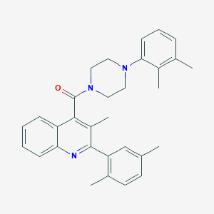 2-(2,5-dimethylphenyl)-4-{[4-(2,3-dimethylphenyl)-1-piperazinyl]carbonyl}-3-methylquinoline