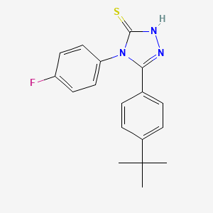 molecular formula C18H18FN3S B4764985 5-(4-tert-butylphenyl)-4-(4-fluorophenyl)-2,4-dihydro-3H-1,2,4-triazole-3-thione 