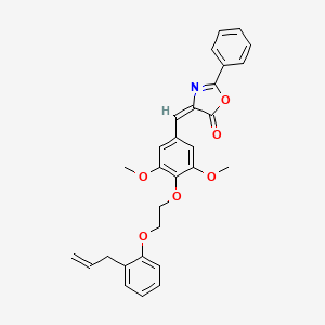 molecular formula C29H27NO6 B4764992 4-{4-[2-(2-allylphenoxy)ethoxy]-3,5-dimethoxybenzylidene}-2-phenyl-1,3-oxazol-5(4H)-one 