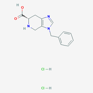molecular formula C14H17Cl2N3O2 B047650 (S)-3-Benzyl-4,5,6,7-tetrahydro-3H-imidazo[4,5-c]pyridine-6-carboxylic acid dihydrochloride CAS No. 114788-05-5