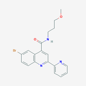molecular formula C19H18BrN3O2 B4765028 6-bromo-N-(3-methoxypropyl)-2-(2-pyridinyl)-4-quinolinecarboxamide 