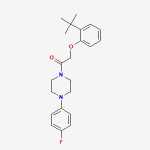 molecular formula C22H27FN2O2 B4765036 1-[(2-tert-butylphenoxy)acetyl]-4-(4-fluorophenyl)piperazine 