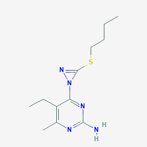 molecular formula C12H19N5S B4765044 4-[3-(butylthio)-1H-diaziren-1-yl]-5-ethyl-6-methyl-2-pyrimidinamine 