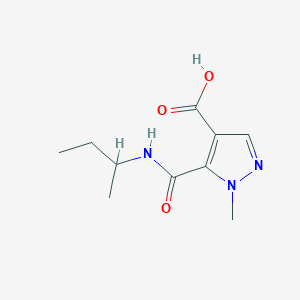 molecular formula C10H15N3O3 B4765059 5-[(sec-butylamino)carbonyl]-1-methyl-1H-pyrazole-4-carboxylic acid 