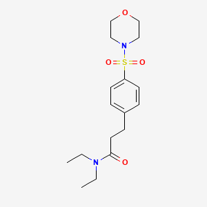 molecular formula C17H26N2O4S B4765070 N,N-diethyl-3-[4-(4-morpholinylsulfonyl)phenyl]propanamide 
