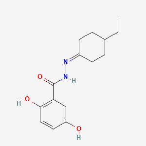 molecular formula C15H20N2O3 B4765083 N'-(4-ethylcyclohexylidene)-2,5-dihydroxybenzohydrazide 