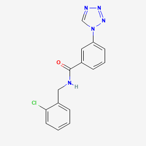 molecular formula C15H12ClN5O B4765092 N-(2-chlorobenzyl)-3-(1H-tetrazol-1-yl)benzamide 