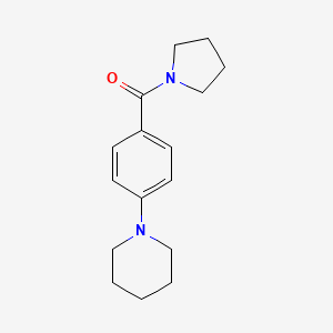 molecular formula C16H22N2O B4765095 1-[4-(1-pyrrolidinylcarbonyl)phenyl]piperidine 