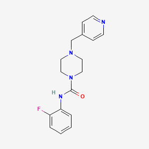 molecular formula C17H19FN4O B4765125 N-(2-fluorophenyl)-4-(4-pyridinylmethyl)-1-piperazinecarboxamide 