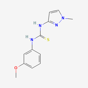 molecular formula C12H14N4OS B4765127 N-(3-methoxyphenyl)-N'-(1-methyl-1H-pyrazol-3-yl)thiourea 