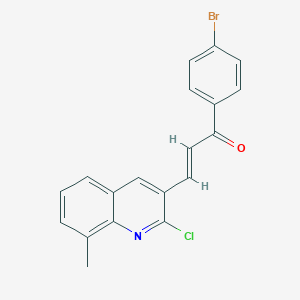 1-(4-Bromophenyl)-3-(2-chloro-8-methyl-3-quinolinyl)-2-propen-1-one