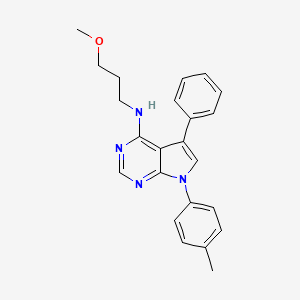 molecular formula C23H24N4O B4765212 N-(3-methoxypropyl)-7-(4-methylphenyl)-5-phenyl-7H-pyrrolo[2,3-d]pyrimidin-4-amine 