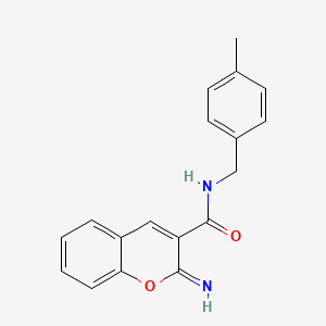 molecular formula C18H16N2O2 B4765309 2-imino-N-(4-methylbenzyl)-2H-chromene-3-carboxamide 
