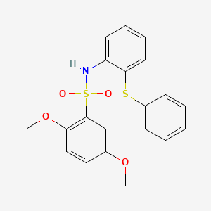 molecular formula C20H19NO4S2 B4765326 2,5-dimethoxy-N-[2-(phenylthio)phenyl]benzenesulfonamide 